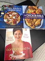 All three cookbooks front covers visible