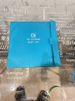 Front of blue Goldmund folder packaging