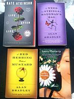 Group shot of all four paperback novels