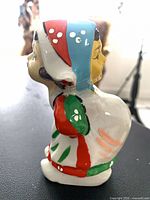 Side view showing headscarf and transition between two faces