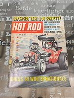 Hot Rod April 1969 cover with dragster artwork