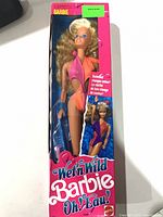 Front view of sealed Wet 'n Wild Barbie box showing doll and graphics