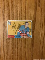 Front of Ed Giacomin O-Pee-Chee card showing player image and card design
