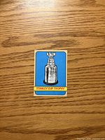 Front of 1972-73 Topps Stanley Cup Trophy card #8