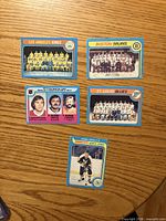 Fronts of five 1979-80 O-Pee-Chee hockey cards