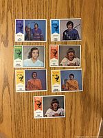 Fronts of all seven 1974-75 WHA cards