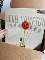 Lionel Hampton ’58 LP visible in open box
