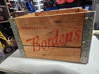 Side view showing Borden's red logo and galvanized metal edge strips