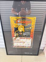 Full framed poster front view showing size and frame