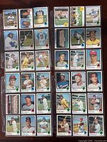 Overall view of three binder pages showing all 27 cards