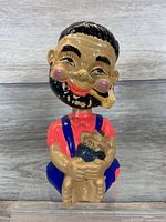 Front view hillbilly bobblehead bank