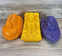 Front view of three McDonald's Boats 'N Floats containers