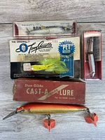 Grouped view of all lures and boxes