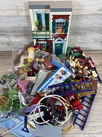 Pile of Playmobil façade, ladders, accessories