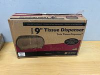 Front of closed box showing product name, size and brand