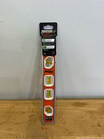 Full view of packaged Johnson 12-inch torpedo level