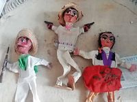 All three puppets front view