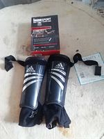 IronSport jump rope box and Adidas shin guards overview