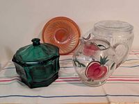 Group shot showing all four glass pieces