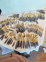 Full assortment laid out showing variety of pieces and matching design