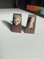 Front view showing both bookends and masks