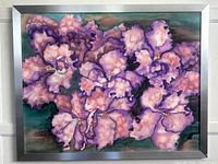 Full view of framed floral art print