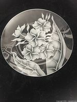 Top view showing full floral etching