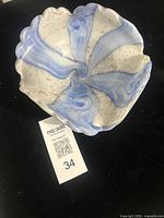 Top view showing swirl pattern and scalloped rim