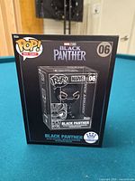 Front of Funko Pop Die-Cast Black Panther #06 box showing figure artwork and exclusive sticker