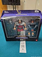 Front of sealed Masterverse New Eternia Ram Man boxed figure showing contents and branding