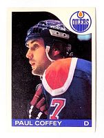 Front of 1985 O-Pee-Chee Paul Coffey card