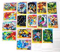 Full view of all 16 cards laid out in four-by-four grid