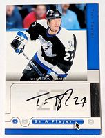 Front of Tim Taylor Be A Player hockey card with autograph visible