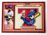 Front view of card showing player image and embroidered patch