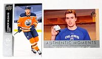 Overview of both Connor McDavid hockey cards