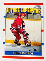 Front view of Eric Lindros Score Future Superstar hockey card