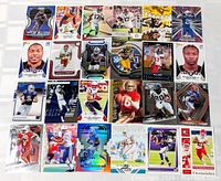 Full layout of all 24 football trading cards