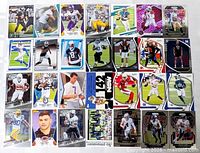 Full layout of all 28 football cards