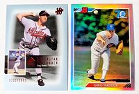 Both Greg Maddux cards side by side