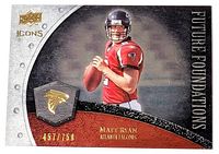 Front of Matt Ryan Upper Deck Icons Future Foundations card showing full design and action image