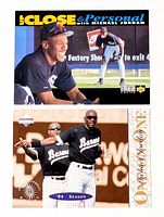 Both Michael Jordan baseball cards together