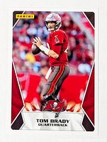 Front of Tom Brady Panini card full view