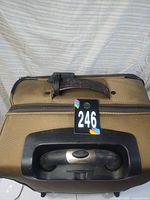 Top view showing Callaway carry handle and wheel housing