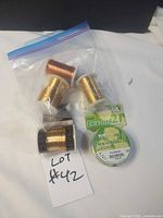 Group view of all five wire spools including three in ziplock bag
