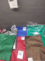 Assorted felt sheet stacks in various colours