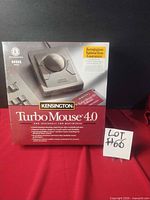 Front of sealed Kensington Turbo Mouse 4.0 retail box with lot tag visible