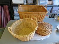 All three baskets grouped to show sizes and styles