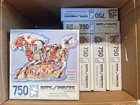 Top view showing Painted Beauty puzzle box and additional boxes beneath