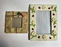 Front view of both frames showing decorative fronts