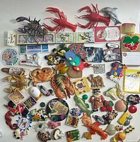 Full layout view of the assorted fridge magnets